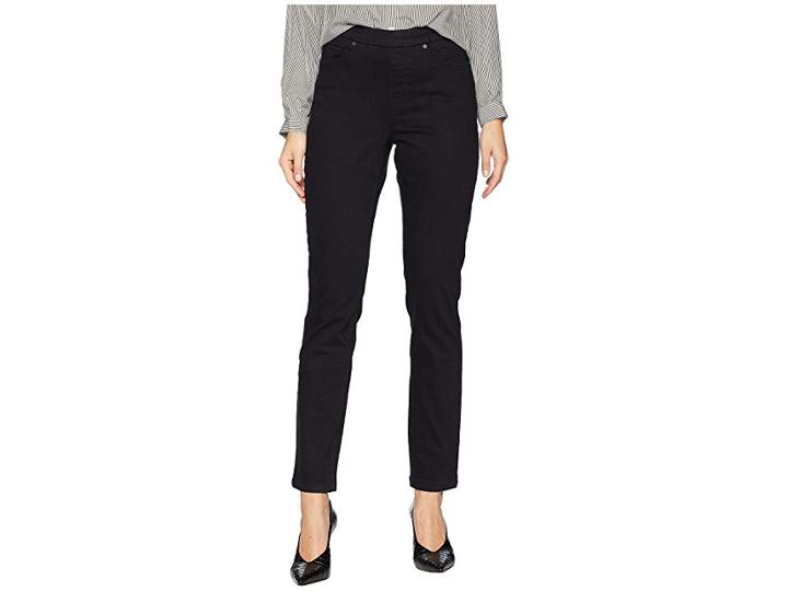 Tribal Pull-on Five-pocket Twill Pants (black) Women's Casual Pants