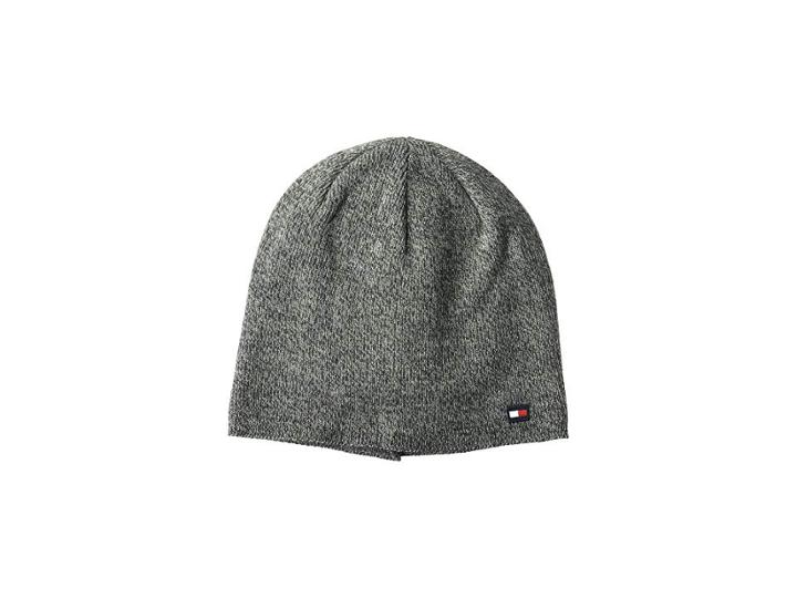 Tommy Hilfiger Fine Gauge Marled Fleece Lined Hat (charcoal) Caps