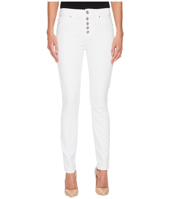 Hudson Ciara High-rise Skinny W/ Button Fly Front In Optical White (optical White) Women's Jeans