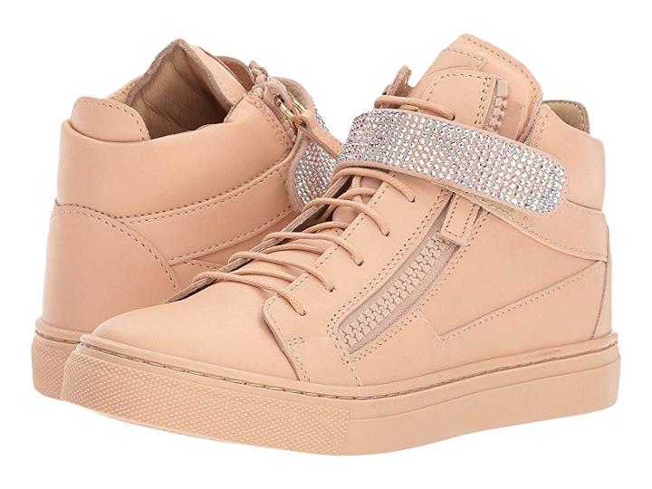 Giuseppe Zanotti Kids Dolly High-top Sneaker (toddler/little Kid) (shell) Girls Shoes