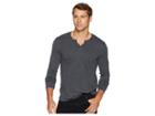 Mod-o-doc Les Carillo Long Sleeve Notch Slub Jersey V-neck (irongate) Men's Clothing