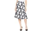Nally & Millie Black/white Floral Printed Skirt (multi) Women's Skirt