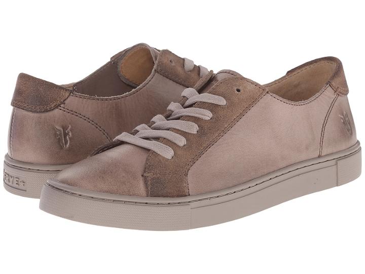 Frye Gemma Low Lace (grey Veg Tan/oiled Suede) Women's Lace Up Casual Shoes