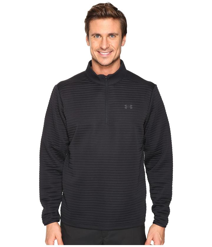 Under Armour Golf Tips Daytona 1/4 Zip (black/black/black) Men's Clothing