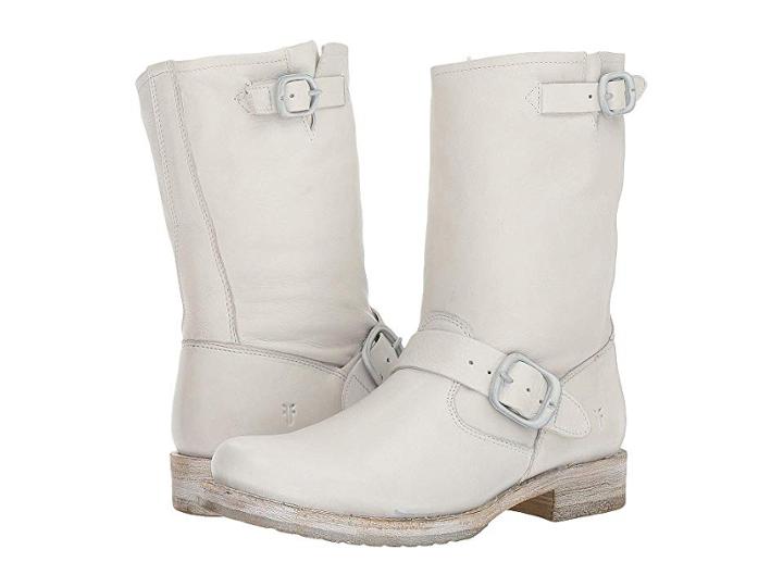 Frye Veronica Short (white Waxed Full Grain) Women's Boots