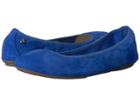 Hush Puppies Chaste Ballet (azure Blue Suede) Women's Flat Shoes