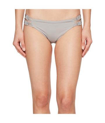 Dolce Vita Solids Bottom With Macrame Side Inserts (cement) Women's Swimwear