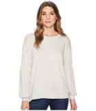 Michael Stars Elevated French Terry Gathered Sleeve Sweatshirt (perla) Women's Sweatshirt