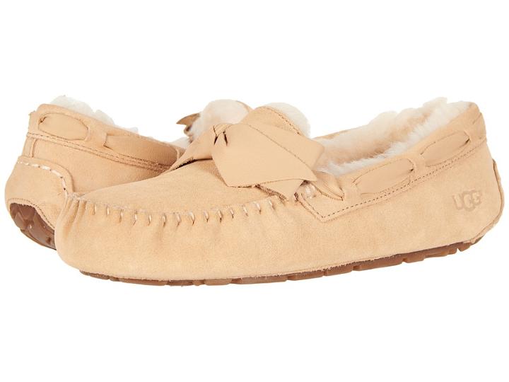 Ugg Dakota Leather Bow (soft Ochre) Women's Moccasin Shoes