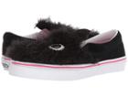 Vans Kids Party Fur Slip-on Friend (little Kid/big Kid) ((party Fur) Black/true White) Girls Shoes