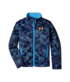 Under Armour Kids Ua Cgi Softershell Jacket (big Kids) (midnight Navy/mako Blue/magma Orange) Boy's Coat