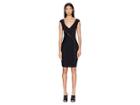 Versace Collection Abito Donna Asymmetrical Zip Sheath Dress (nero) Women's Clothing