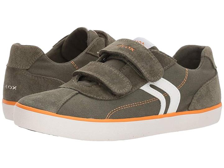 Geox Kids Kilwi 12 (big Kid) (military/orange) Boy's Shoes