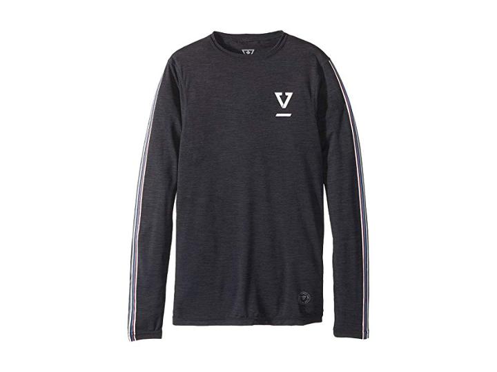 Vissla Kids Dredgers Lycra Long Sleeve Shirt (big Kids) (phantom Heather) Boy's Long Sleeve Pullover