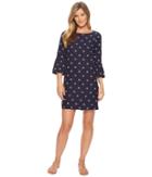 Joules Gardenia Frill Sleeve Woven Dress (navy Love Bees) Women's Dress