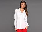 Michael Stars - Luxe Slub W/ Voile Button Up Shirt (white)