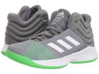 Adidas Kids Pro Spark Basketball (little Kid/big Kid) (grey/white/lime) Kid's Shoes