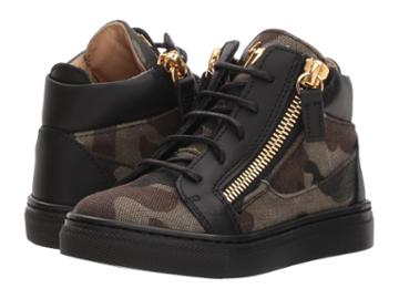 Giuseppe Zanotti Kids London Sneaker (toddler) (khaki/green) Kid's Shoes