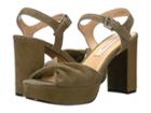 Kristin Cavallari Ryne Platform Sandal (olive Kid Suede) Women's Dress Sandals