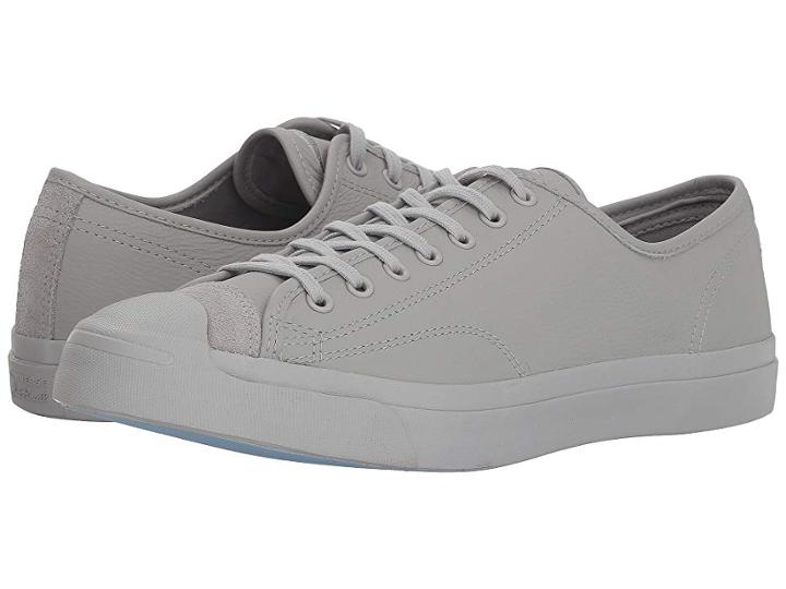 Converse Jack Purcell(r) Premium Leather (ash Grey/ash Grey) Shoes