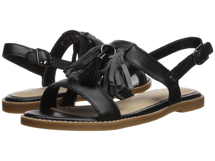 Hush Puppies Chrissie Tassel (black Leather) Women's Sandals