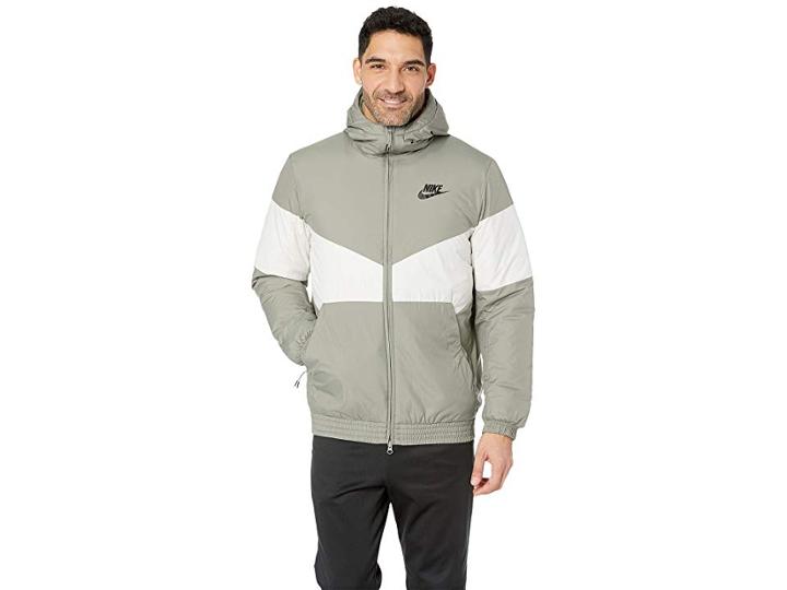 Nike Nsw Synthetic Fill Jacket Hoodie (dark Stucco/light Bone/dark Stucco/black) Men's Coat