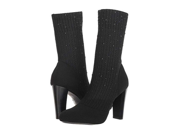 Charles By Charles David Sky Sock Bootie (black Stretch) Women's Boots
