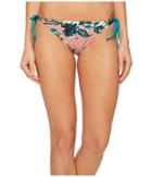 Splendid Watercolor Floral Reversible Tie Side Bikini Bottom (pink) Women's Swimwear