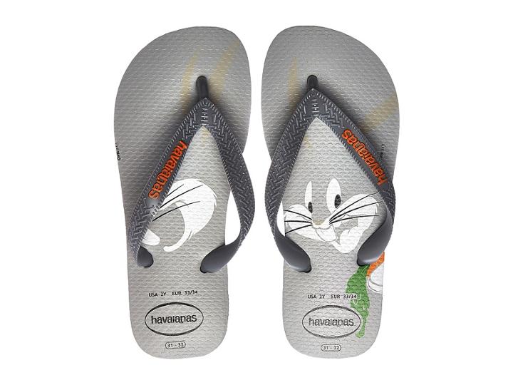 Havaianas Kids Looney Tunes Sandal (toddler/little Kid/big Kid) (ice Grey) Kids Shoes