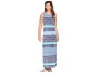 Tommy Bahama Mayan Maze Maxi Dress (ocean Deep) Women's Dress