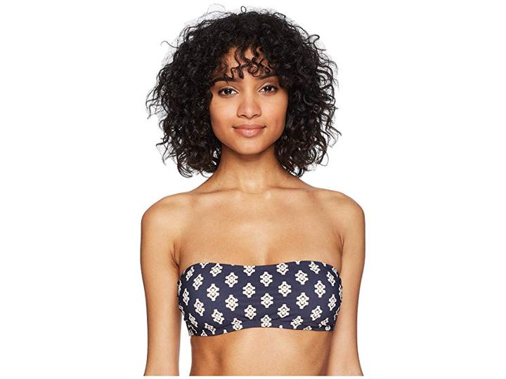 Tory Burch Swimwear Double Diamonds Bandeau (tory Navy) Women's Swimwear