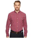 Vineyard Vines Riverton Plaid Classic Tucker Shirt (tomato Check) Men's Clothing
