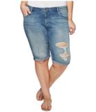 Lucky Brand Plus Size Ginger Bermuda Shorts In Indian Hills (indian Hills) Women's Shorts
