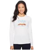 Life Is Good Lift Others Bear Long Sleeve Cool Tee (cloud White) Women's Long Sleeve Pullover