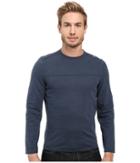 Royal Robbins Pigment Terry Long Sleeve Crew (navy) Men's Long Sleeve Pullover