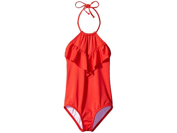 Billabong Kids Sol Searcher One-piece (little Kids/big Kids) (sunset Red) Girl's Swimsuits One Piece