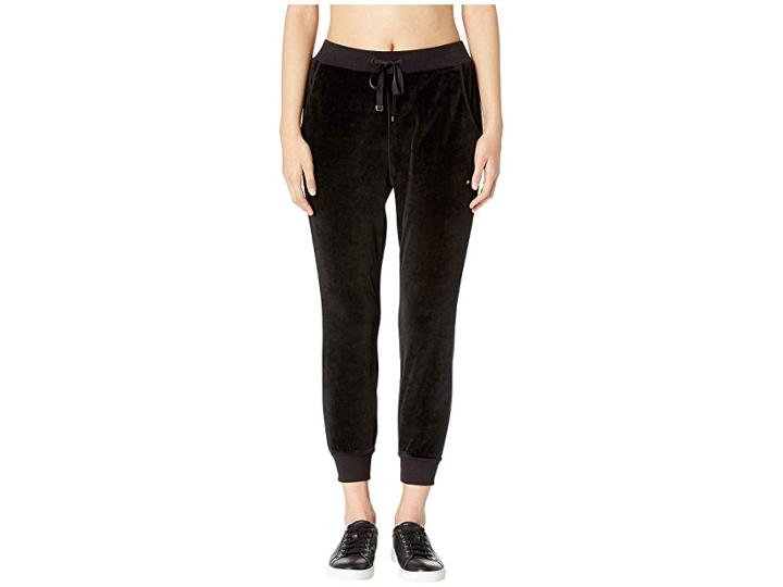 Kate Spade New York Athleisure Dashing Beauty Velour Jogger (black) Women's Casual Pants