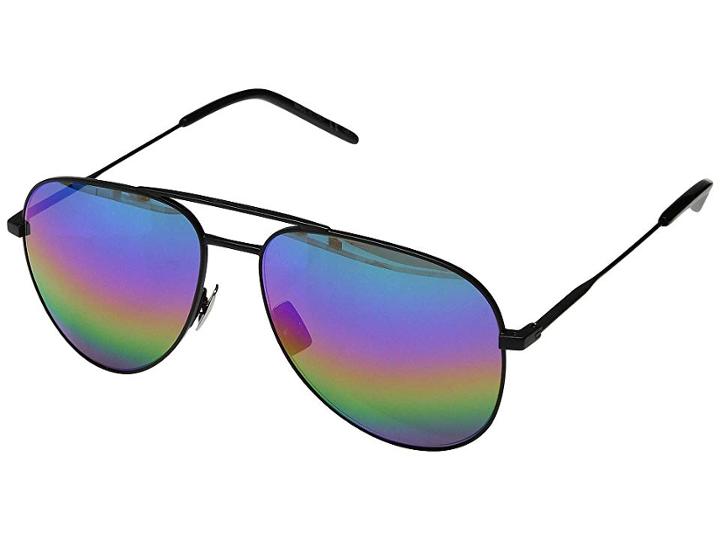 Saint Laurent Calssic 11 R (black/black/multi) Fashion Sunglasses