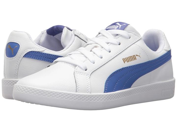 Puma Puma Smash L (puma White/baja Blue) Women's Lace Up Casual Shoes