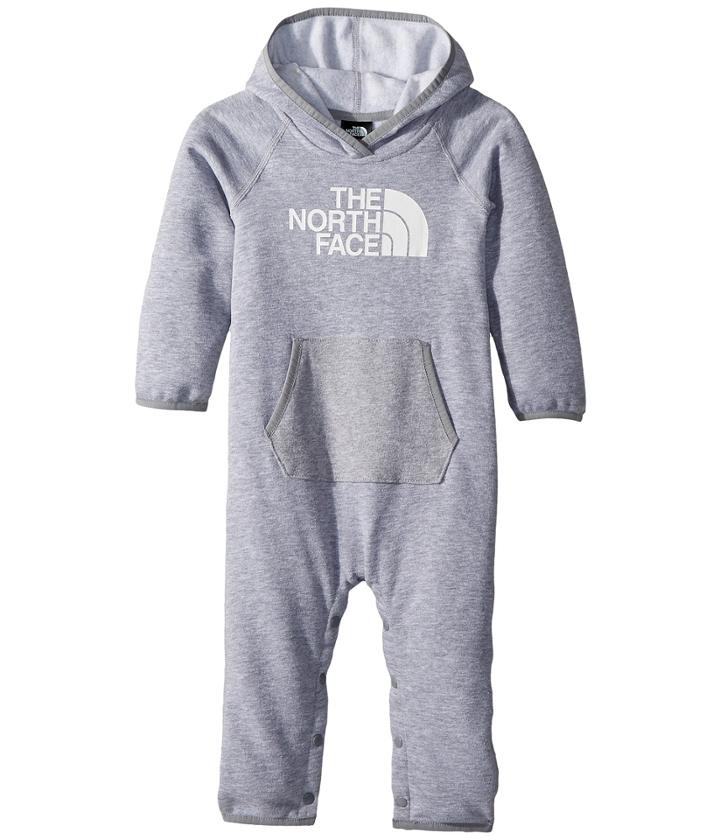 The North Face Kids Logowear One-piece (infant) (tnf Light Grey Heather/tnf White) Kid's Jumpsuit & Rompers One Piece