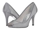 Adrianna Papell Flirt (pewter Chiffon W/ Mesh) Women's Shoes