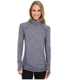 New Balance Space Dye Knit Pullover (pigment Heahter) Women's Long Sleeve Pullover