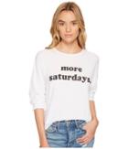 The Original Retro Brand More Saturdays Haaci Pullover Crew (white) Women's T Shirt