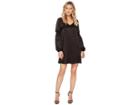 American Rose Ava Ruffle-sleeve Dress (black) Women's Dress