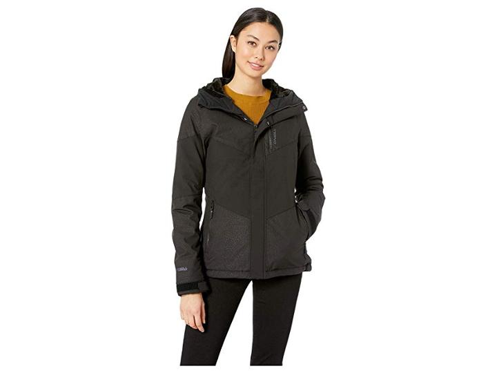 O'neill Coral Jacket (black Aop/pink) Women's Coat