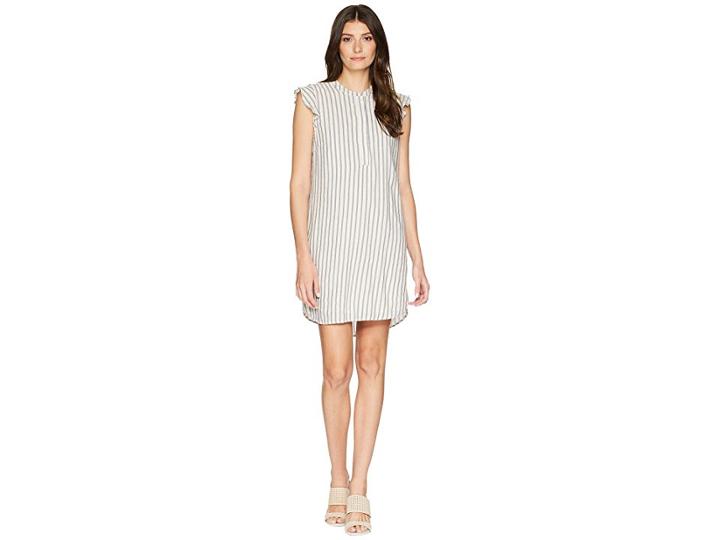 Splendid Pirouette Stripe Henley Dress (off-white) Women's Dress