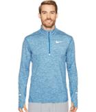 Nike Dry Element Long Sleeve Running Top (industrial Blue/heather/black) Men's Long Sleeve Pullover