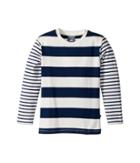 Toobydoo Nautical Stripe Tee (toddler/little Kids/big Kids) (navy) Girl's T Shirt