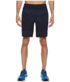 Brooks Fremont 9 Linerless Shorts (heather Navy/black Stripe) Men's Shorts