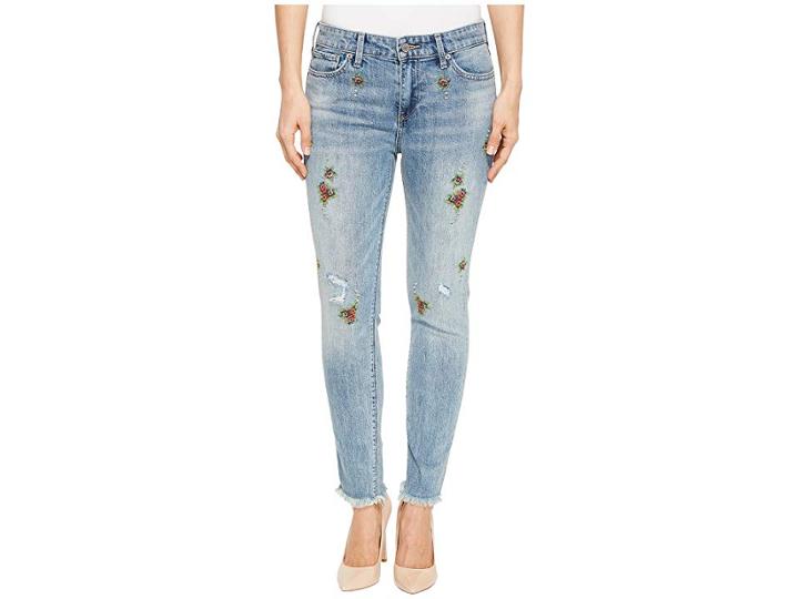 Lucky Brand Ava Skinny Embroidered Jeans In Oakwood (oakwood) Women's Jeans